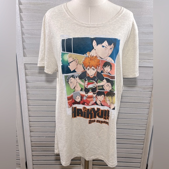 HAIKYU T-Shirt Cream/Gray-XL - Picture 1 of 2